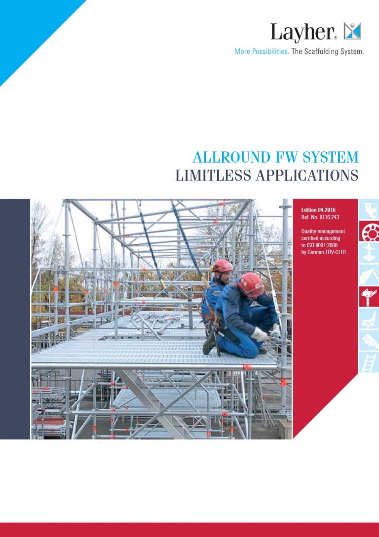 Brochures Catalogues And Downloads - Layher. The Scaffolding System.